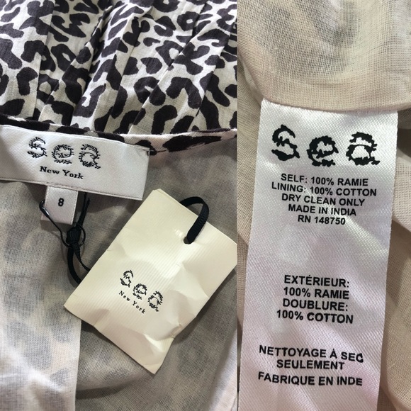 Sea New York Lottie Leopard Print Midi Dress - Picture 8 of 8